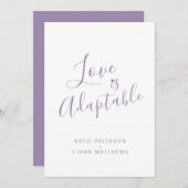 Faire-part L'amour pourpre est adaptable changement streaming (Devant / Derrière)
