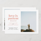 Faire-part L'amour rougit est Patient Mais Nous Ne Sommes Pas (Devant / Derrière)