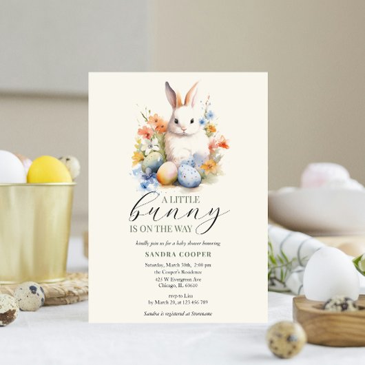Faire-part Lapin de Pâques | BABY SHOWER | Naissance
