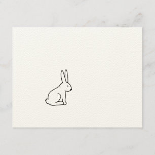 Faire-part lapin lapin amusant simple symbole graphique logo 