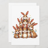 Faire-part Lapins Noël Arbre Joyeux Noël Noël Noël Noël Noël (Devant / Derrière)