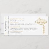 Faire-part Las Vegas Mariage Boarding Pass Enregistrer la car (Dos)