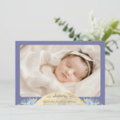 Faire-part Lavande de lune de Whimsical violet deux photos na (Debout devant)