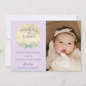 Faire-part Lavande de lune de Whimsical violet deux photos na (Dos)