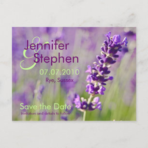 Faire-part Lavendar ・ Enregistrer la carte postale Date