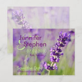 Faire-part Lavendar ・ Enregistrer la carte postale Date (Devant / Derrière)