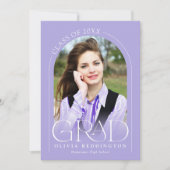 Faire-part Lavender Modern 2 Photo Arch Graduation (Devant)