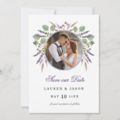 Faire-part Lavender Photo Enregistrer la date Annonce (Devant)
