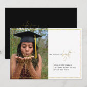 Faire-part L'Avenir Minimal Est Une Belle Photo Graduation (Devant / Derrière)