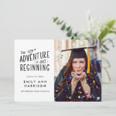 Faire-part L'aventure commence tout juste à obtenir un diplôm (Debout devant)