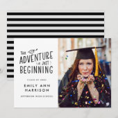 Faire-part L'aventure commence tout juste à obtenir un diplôm (Devant / Derrière)