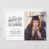 Faire-part L'aventure commence tout juste à obtenir un diplôm (Devant)