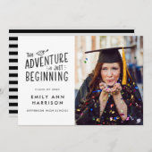 Faire-part L'aventure commence tout juste à obtenir un diplôm (Devant / Derrière)