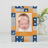 Faire-part LE BÉBÉ DU MONDE | Moon & Stars Birth Announcement (Debout devant)