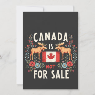Faire-part Le Canada n'est pas à vendre Amérique Trump 51e Ét