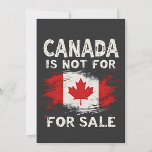 Faire-part Le Canada n'est pas à vendre Trump Président