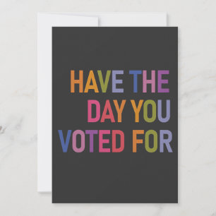 Faire-part Le jour où vous avez voté pour Anti Trump