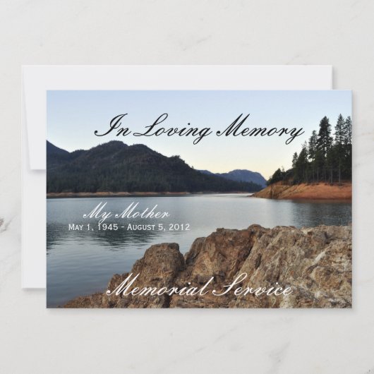 Faire-part Le lac Shasta (Devant)