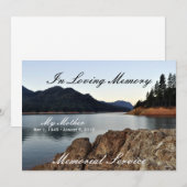 Faire-part Le lac Shasta (Devant / Derrière)