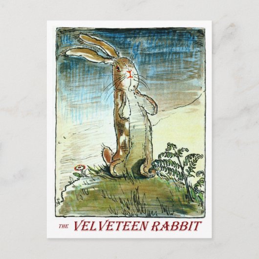 Faire-part Le Lapin de Velours - Carte postale (Devant)