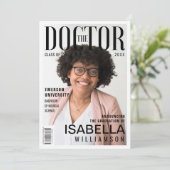 Faire-part Le magazine de photos doctorales branché (Debout devant)