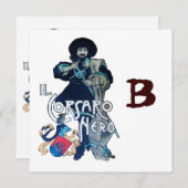 Faire-part LE MONOGRAMME DE LA CORSAIRE NOIRE, blanc (Devant / Derrière)