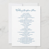 Faire-part Le plan d'hôte invité de la réception de mariage b (Dos)