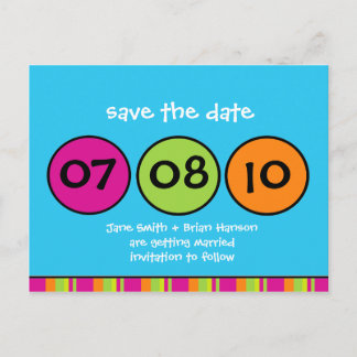 Faire-part Le pois lunatique sauve la carte postale de date