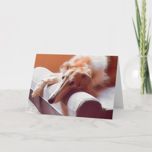 Faire-part Le visage de Borzoi (Devant)