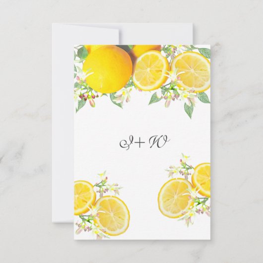 Faire-part Lemon Summer Wedding (Dos)