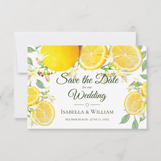 Faire-part Lemon Summer Wedding (Devant)