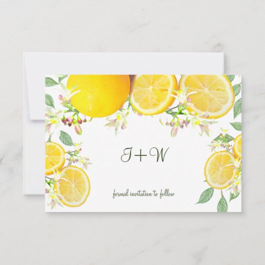 Faire-part Lemon Summer Wedding (Dos)