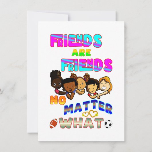 Faire-part Les Amis Sont Amis Peu Importe Ce Que (Devant)