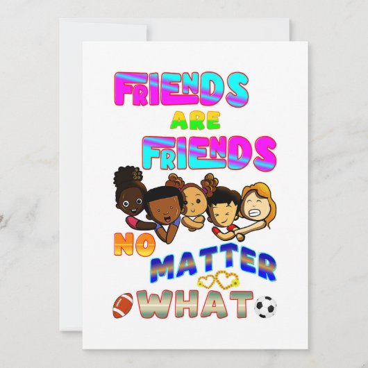 Faire-part Les Amis Sont Amis Peu Importe Ce Que (Devant)