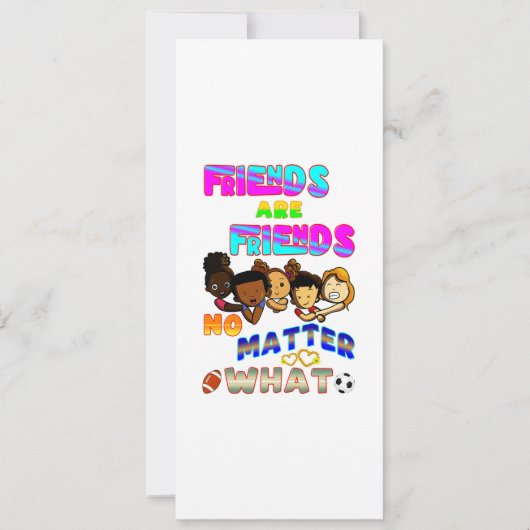 Faire-part Les Amis Sont Amis Peu Importe Ce Que (Devant)