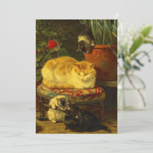 Faire-part Les chatons en jeu (Debout devant)
