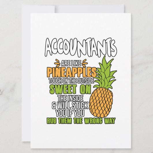 Faire-part Les Comptables Sont Comme Des Ananas. (Devant)