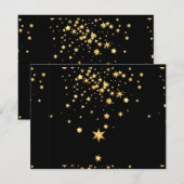 Faire-part Les étoiles d'or (Devant / Derrière)