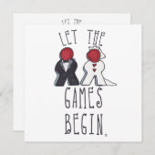 Faire-part Les Jeux Commencent à mépriser l'art Mariage (Devant / Derrière)