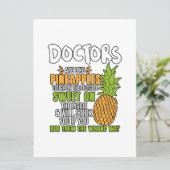 Faire-part Les Médecins Sont Comme Des Ananas. (Debout devant)