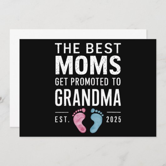 Faire-part Les meilleures mamans sont promues grand-mère Tail (Devant / Derrière)