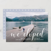 Faire-part Les mers tranquilles | Nous Avons Elopé Le Faire-p (Devant / Derrière)