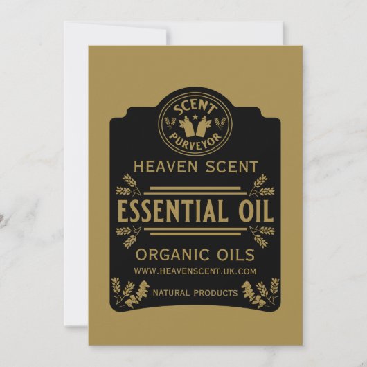Faire-part Les odeurs essentielles d'huile (Devant)