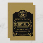 Faire-part Les odeurs essentielles d'huile (Devant / Derrière)