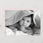 Faire-part Les rêves deviennent réalité {Annonce de naissance (Devant / Derrière)