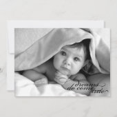 Faire-part Les rêves deviennent réalité {Faire-part de naissa (Devant)