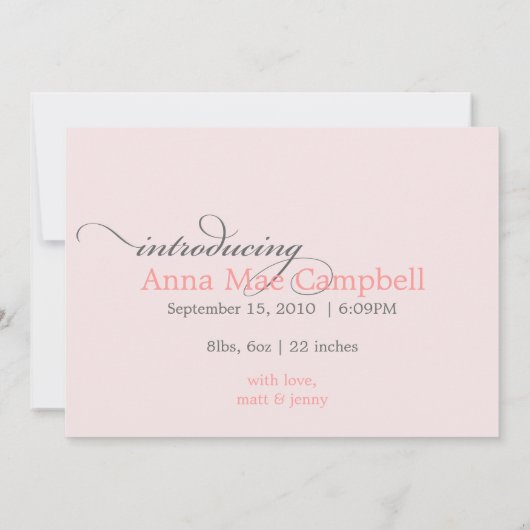 Faire-part Les rêves deviennent réalité {Faire-part de naissa (Dos)