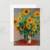 Faire-part Les tournesols de Monet (Devant / Derrière)