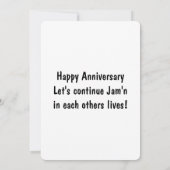Faire-part Lets Toast neutral Happy Anniversary greeting card (Dos)