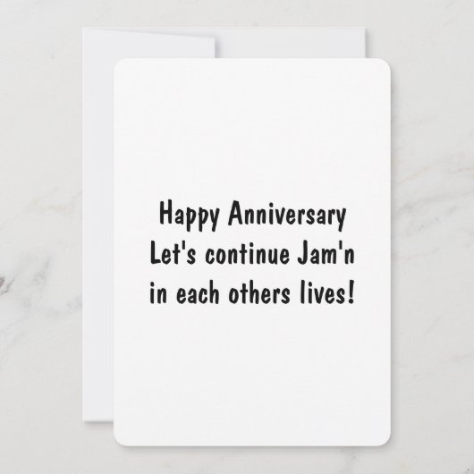 Faire-part Lets Toast neutral Happy Anniversary greeting card (Dos)